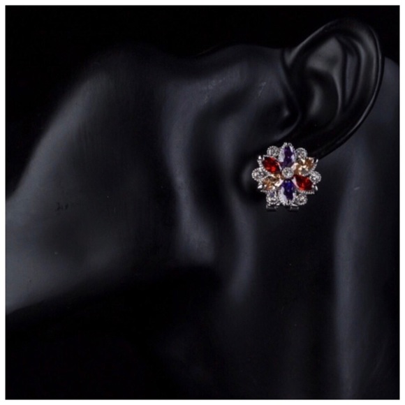 🎁 Swarovski Crystals Aliya Colorful Earrings - Picture 4 of 4